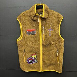 Travis Scott Cactus Trails Full Zip Sherpa Vest Size XL Mens Brown